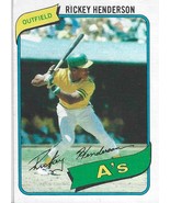1980 Topps #482 Rickey Henderson RC - $94.04