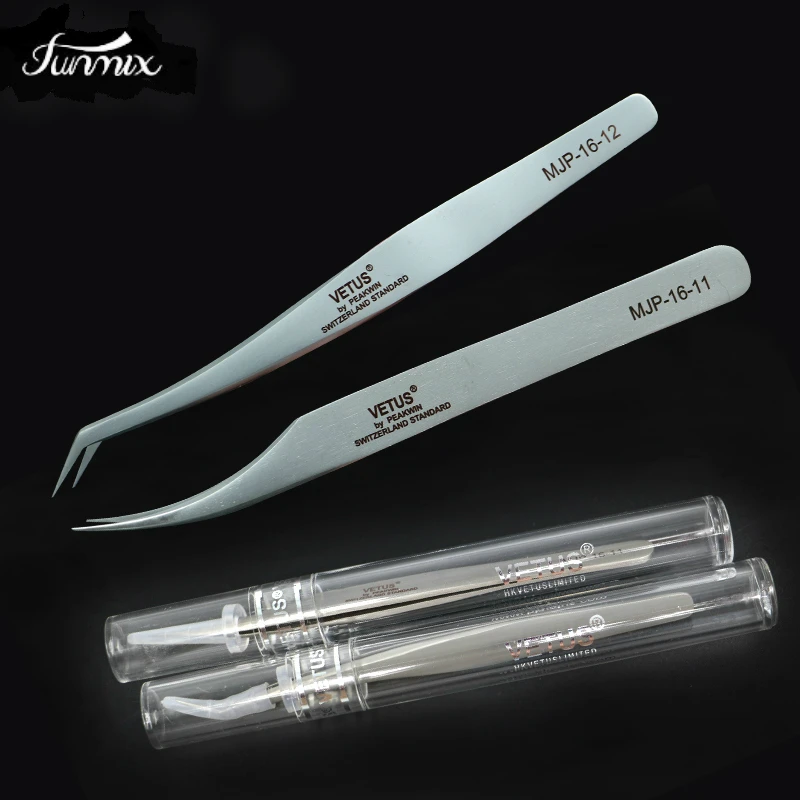 Idity curved tweezers of dolphin design fine point anti static stainless steel tweezers thumb200