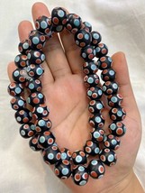 vintage Skunk cien ojos cuentas de vidrio 14 mm aproximadamente 50 cuentas - $56.64