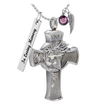 Jesus Cross Jewelry Ash Urn - Love Charms™ Option - £23.99 GBP