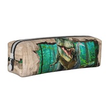 Funny Dinosaur Pencil Case Pen Pouch Simple For Women Men Carrying Box With Smoo - £27.08 GBP