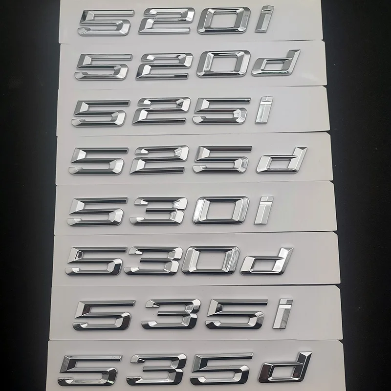 3D ABS Logo 530d 520d 520i 535d 535i 540i 525d 530i Emblem Letters Sticker Car T - £12.50 GBP