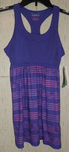 NWT WOMENS TEK GEAR YOGA Wicking PURPLE STRIPE KNIT SHELF BRA TANK TOP  ... - £19.90 GBP