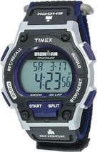 Timex T5K198 Men&#39;s Ironman Triathlon Black/Blue Nylon Strap Watch - £43.98 GBP