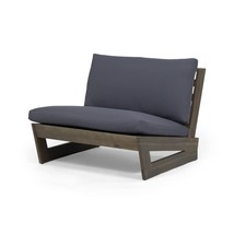 GDFStudio Outdoor Acacia Wood Club Chairs with Cushions (Set of 2) Gray ... - $469.31