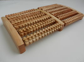 10 Raw Wooden Wood Roller Foot Massager Stress Relief Pain Health Therapy Relax - £14.32 GBP