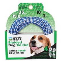 Dog Tie Out Braided Poly Rope Strong Lightweight Teather Holds up tp 35lbs Choos - $14.15+