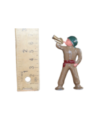 Vintage Barclay Manoil Metal Soldier Bugle Trumpet Green Helmet Pod Foot... - $195.21 MXN