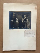 *Portrait Of Sir Austen And Lady Chamberlain With Family By Bertram Park + Card - $150.00