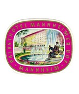 Plasthotel Mannheimer Hof  Luggage Label  Mannheim Germany - £14.05 GBP