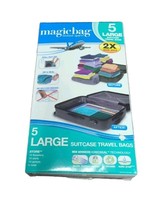 Magicbag Instant Space Suitcase Travel Bags 5 Large Vacuum Storage Bags ... - $12.34