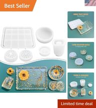 Rectangle Resin Tray Molds with Edges for Resin Casting, Jar Mold with L... - $41.07