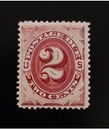 1891 2c Postage Due, Bright Claret Scott J23 Used F/VF - $45.67 MXN
