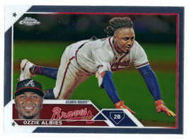 2023 Topps Chrome #196 Ozzie Albies Atlanta Braves - £0.92 GBP