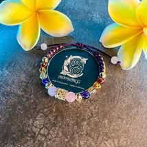 Love Goddess Bracelet with Rose Quartz and Tibetan Stone - £26.51 GBP