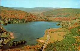 Vtg Postcard Aerial View of the Red House Lake in Allegany Sate Park  N.Y. - £4.38 GBP