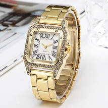 Women&#39;s Gold Tone Rhinestone Analog Dress Watch - €10,39 EUR