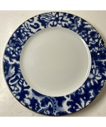 RALPH LAUREN ROUND HILL BREAD OR DESSERT PLATE BLUE ON BRIGHT WHITE PORT... - £25.93 GBP