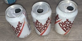 Early 2000’s Dr. Pepper Soda Cans White W/ Orange Streak Lot Of 3 - $12.08