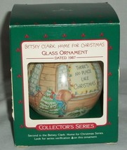 Ornament Xmas Holiday Betsey Clark Home For Christmas Glass Collector&#39;s Hallmark - £18.37 GBP