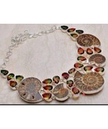 AMAZING  AMMONITE &amp; MYSTIC TOPAZ DELUXE ARTDECO FABULOUS STUNNING OOAK N... - $175.24 CAD