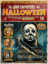 Halloween 45 Michael Myers Comic Book Cover Style Movie Poster Print 18x24 Mondo - £79.91 GBP