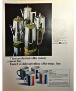 GENERAL ELECTRIC-Coffee Mugs-Coffee Makers-GE-1971 VTG Print Ad - $16.04 CAD