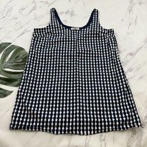 Boden Womens Scoop Neck Shift Dress Size 20-22 Navy Blue White Geometric... - $35.63