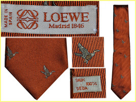 Loewe Cravate Homme 100% Soie Fabriquée à La Main à Prix Bon Prix LW01 T0G - £56.50 GBP
