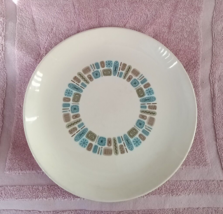 Vintage MCM Canonsburg Pottery Atomic Temporama  Dinner Plate 10 &quot; - £10.33 GBP