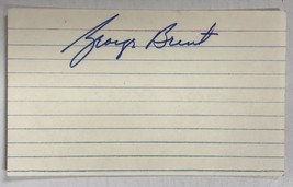 George Brent (d. 1979) Signed Autographed Vintage 3x5 Index Card - £31.47 GBP