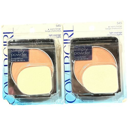2 COVERGIRL simply powder Foundation 545 Warm Beige Discontinued HFT Sealed 2 COVERGIRL simply powder Foundation 545 Warm Beige Discontinued HFT Sealed