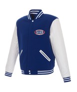 NHRA JH Design One Hit Reversible Fleece Jacket with Faux Leather Sleeve... - £93.96 GBP
