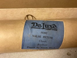 Vtg Deluxe 15387 Valse Petite Classic Played by Frank Black Piano Roll - £7.82 GBP