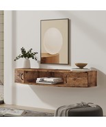Fitueyes Floating Tv Stand Wall Mounted Tv Shelf Entertainment, Rustic B... - £99.61 GBP