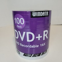 Windata 16X DVD-R DVD 4.7GB 100 pack New Sealed - £14.10 GBP