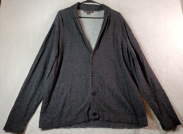 Michael Kors Cardigan Sweater Womens Size XL Black Knit 100% Cotton Button Front - £17.87 GBP