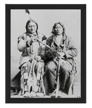 Chief Sitting Bull And His Nephew One Bull Native Americans 8X10 Framed Photo - £15.95 GBP