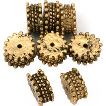 Bali Spacer Antique Gold Plated Beads 10mm 16 Grams 8Pcs Approx. - £5.59 GBP