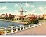Treasure Island Golden Gate Expo San Francisco CA UNP Linen Postcard H23 - £3.85 GBP