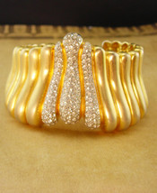 Fabulous Les Bernard wide Vintage bracelet - Vintage Cleopatra cuff - hinged cou - £253.84 GBP