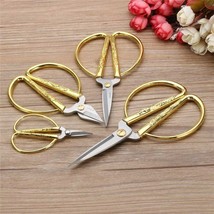 4 Size Stainless Steel Gold Sewing Scissors Short Cutter Durable High Steel - $6.64+