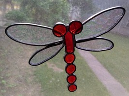 handmade Stained Glass Dragonfly Suncatcher - £11.99 GBP
