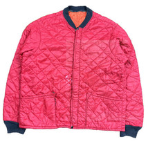 Vintage Sportswear Quilted Jacket Sz S/M Paint USA Full Zip Mock Neck - £19.07 GBP