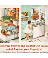 1958 GE Straight Line Refrigerator Freezer Advertisement Appliances DWII22 - $41.01 CAD