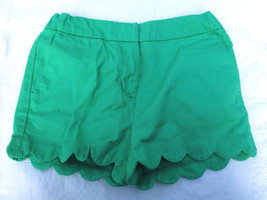 Girl&#39;s Crewcuts by J.CREW Green Scalloped Hem Cotton Shorts Size 10 J. Crew 2022 - £12.01 GBP