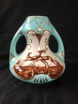 Ancien Belgique Poterie Vase Avec Beau Design - $78.47