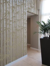Stencil Bamboo Allover, DIY Reusable wall stencil instead of wallpaper - £63.89 GBP