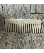 Vintage Estee Lauder Hair Comb White Plastic Wide Tooth Purse Travel Comb - $17.71