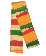 Asante Handwoven Kente Scarf Ashanti Stole African Art African Textile Sash - £23.44 GBP